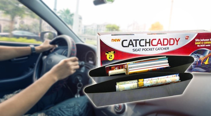 Praktický úložný box medzi sedadlá auta