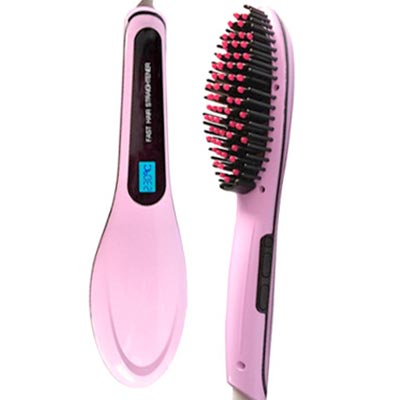 Digitálna antistatická keramická kefa so žehličkou na vlasy