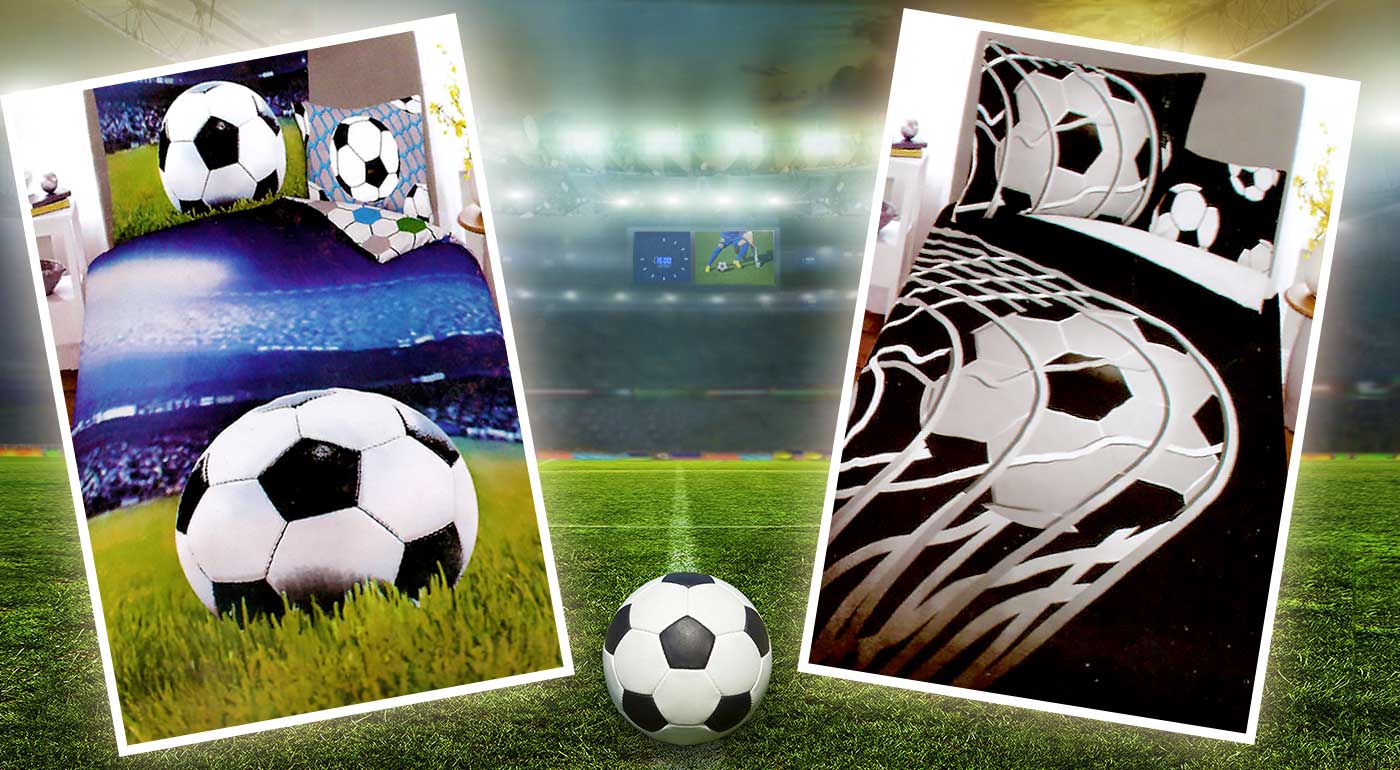 Bavlnené obliečky s futbalovým 3D motívom