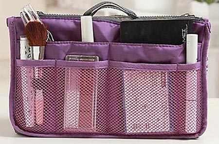 Organizér do kabelky fialový