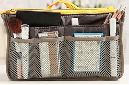 Organizér do kabelky šedý