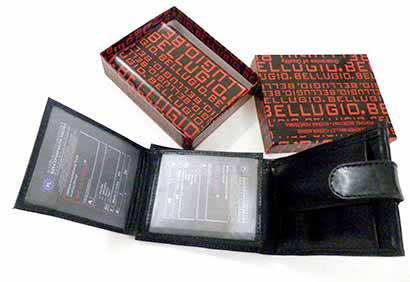 Pánska kožená peňaženka - čierna farba