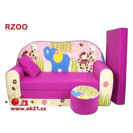 Rozkladacie veľké kreslo pre deti - vzor RZOO