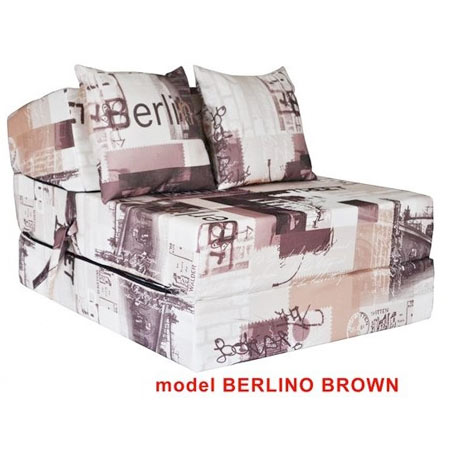 Rozkladacie kreslo s potlačou - model Berlino Brown