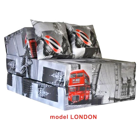 Rozkladacie kreslo s potlačou - model London