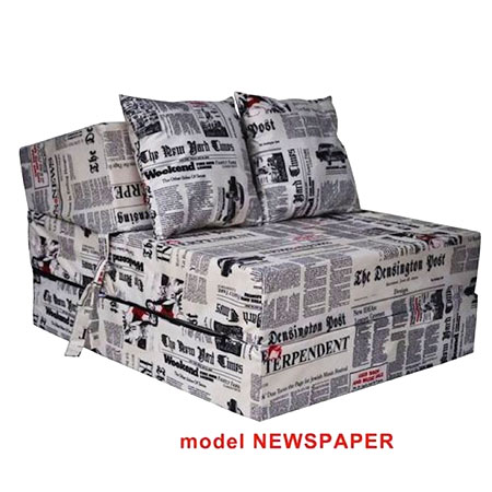 Rozkladacie kreslo s potlačou - model Newspaper