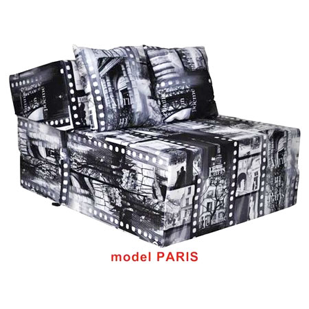 Rozkladacie kreslo s potlačou - model Paris