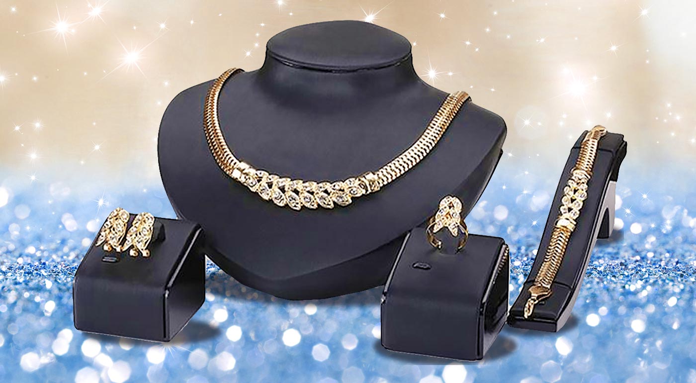 Honosný set šperkov v zlatej farbe - 6 modelov