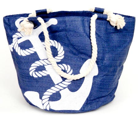 Dámska plážová taška s kotvou - modré