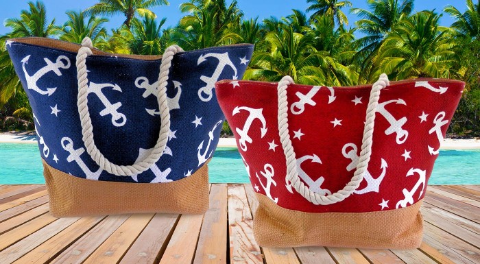 Letné tašky s námorníckym dizajnom