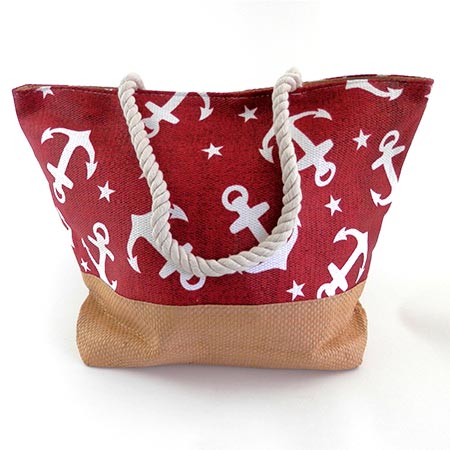 Dámska taška s veľkými kotvičkmi - červená