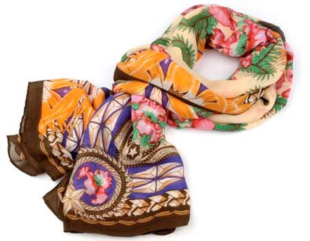 Šatka s potlačou - farba lososová