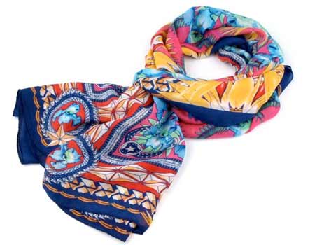 Šatka s potlačou - farba ružová