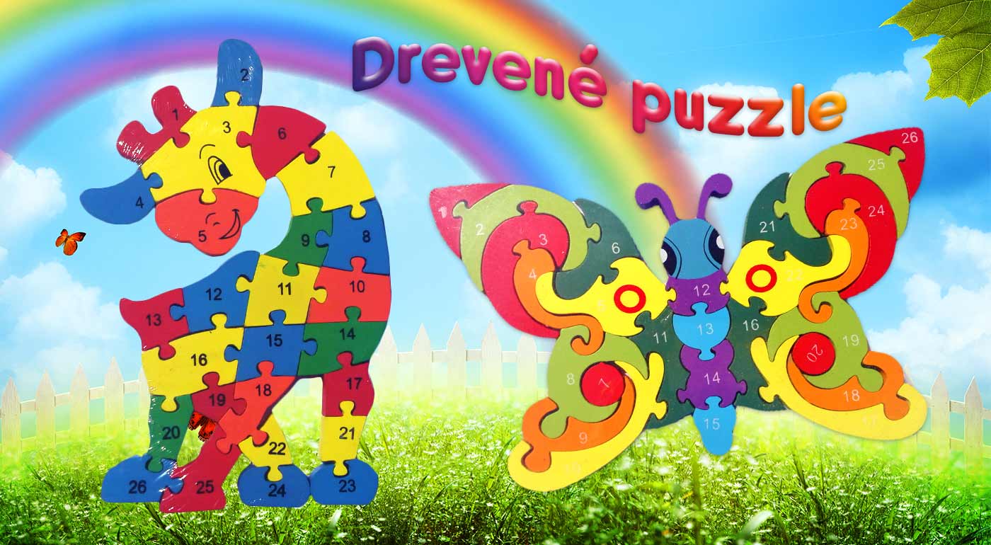 Farebné puzzle z dreva pre vaše deti