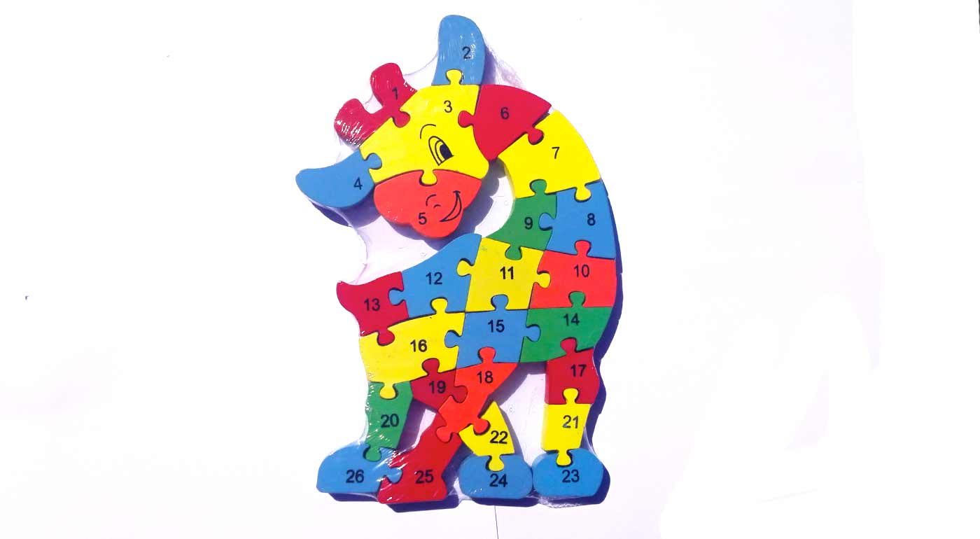 Drevené puzzle - žirafa