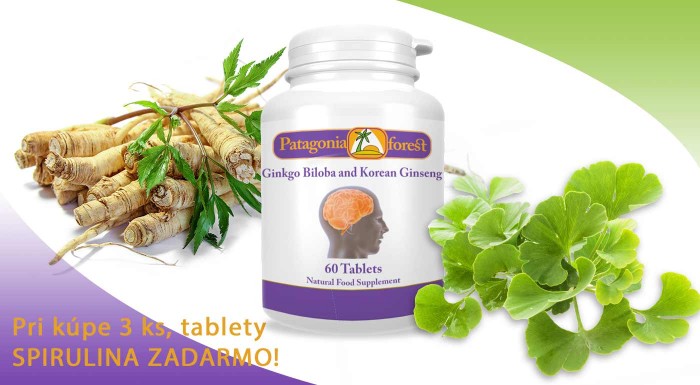 Zdavší život s gingkom biloba a kórejským ženšenom