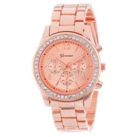 Hodinky Geneva - farba ružová zlatá