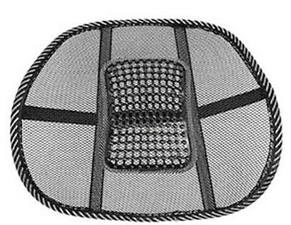 Masážna opierka chrbta v čiernej farbe