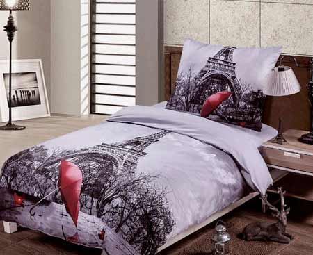 3D obliečky - Eiffelovka v zime