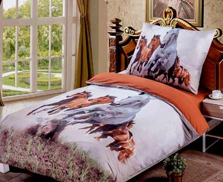 3D obliečky - Kone v cvale