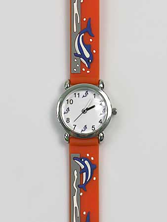 Detské ručičkové hodinky s motívom delfínov