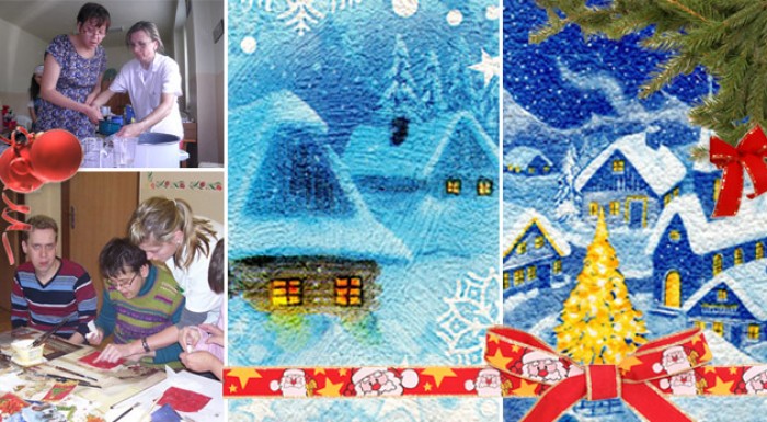 Vianočné a novoročné ručne vyrábané pozdravy od ťažko zdravotne postihnutých detí. Podporme spolu dobrú vec.