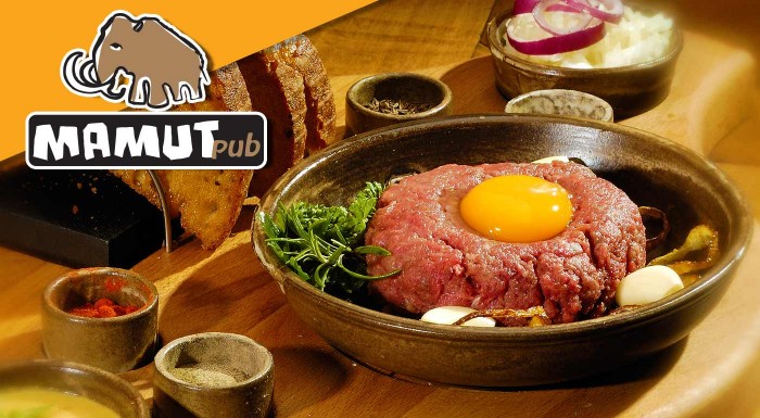 Vynikajúci tatarák s hriankami v Mamut Pube