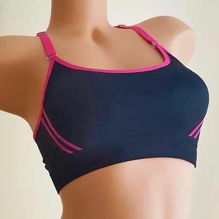 Športová podprsenka - farba čierna - veľkosť S/M