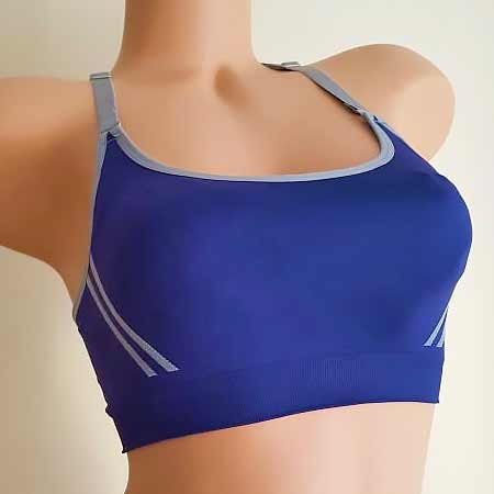 Športová podprsenka - farba tmavomodrá - veľkosť S/M