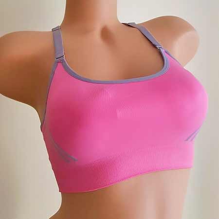 Športová podprsenka - farba ružová - veľkosť S/M