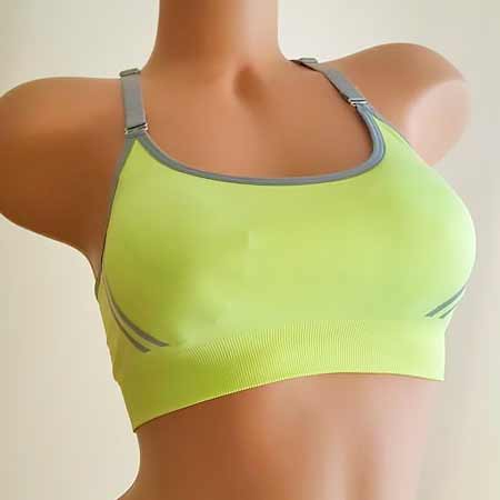 Športová podprsenka - farba neónovo zelená - veľkosť S/M