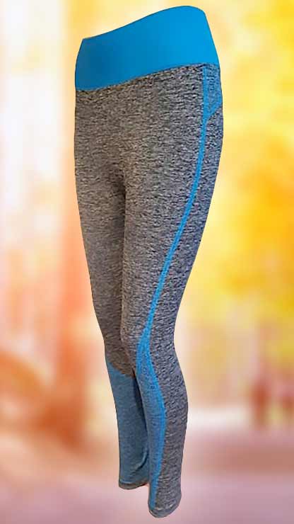 Športové legíny šedo-modré