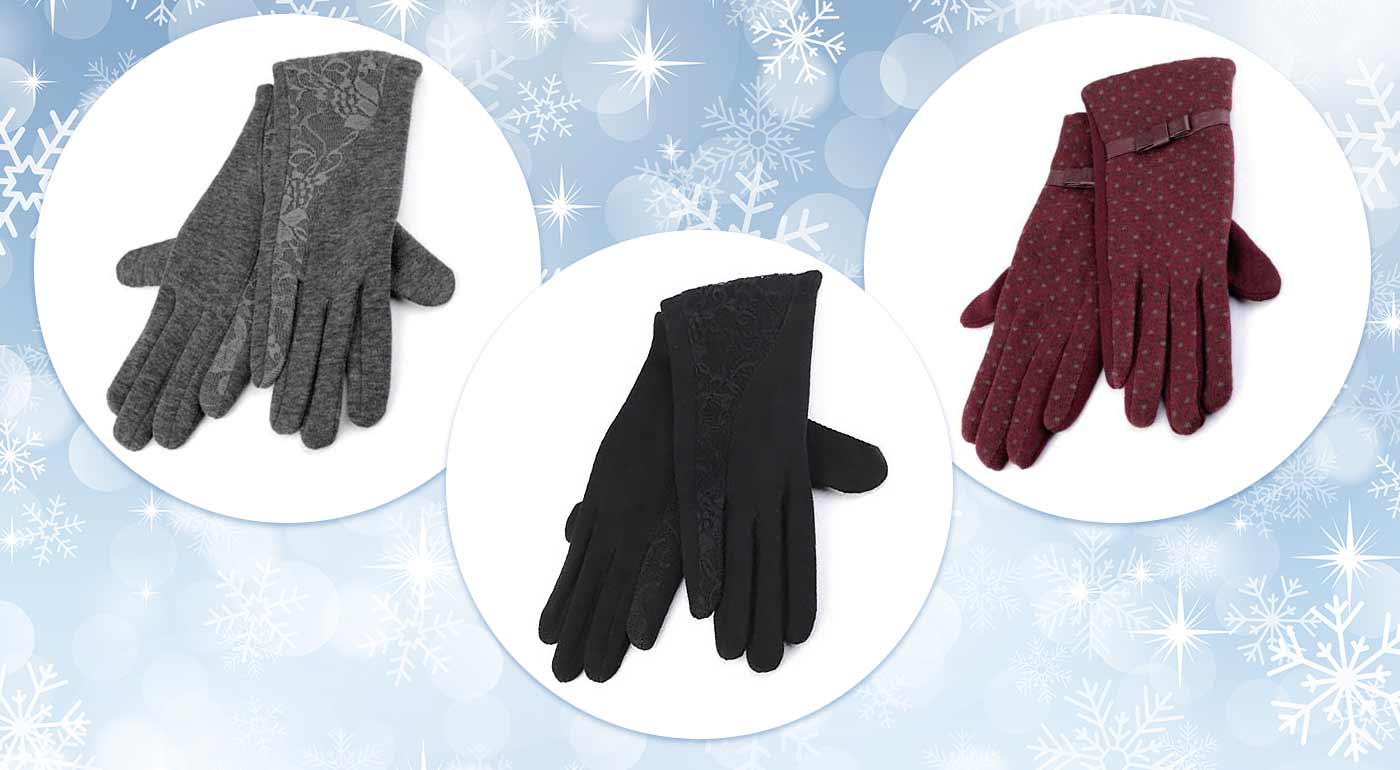 Elegantné dámske rukavice s bodkami alebo čipkou