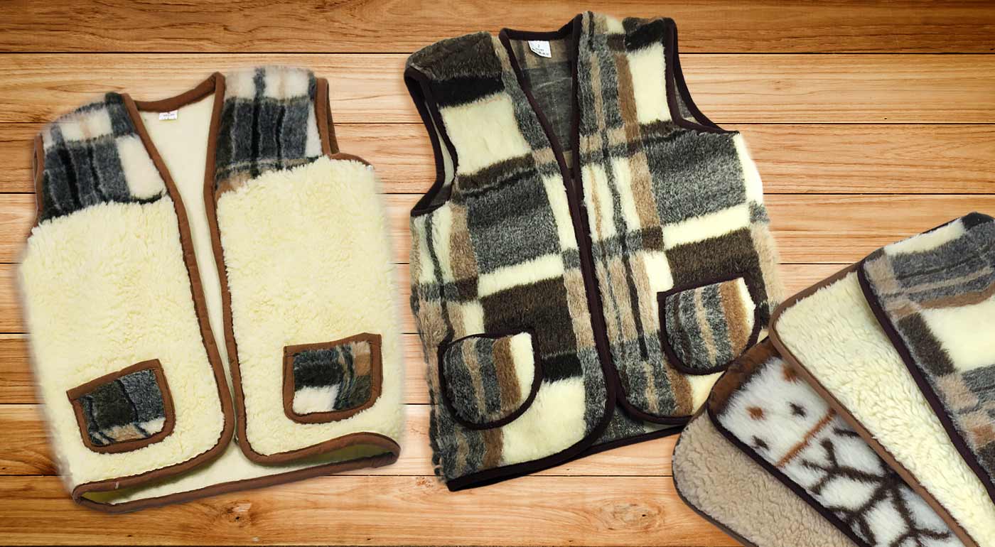 Ľadvinový pás alebo vesta z pravej ovčej vlny