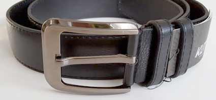 Pánsky kožený opasok s oceľovou prackou - model 7