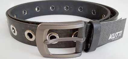 Pánsky kožený opasok s oceľovou prackou - model 8