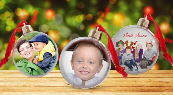 Vianočná guľa s vlastnou fotografiou