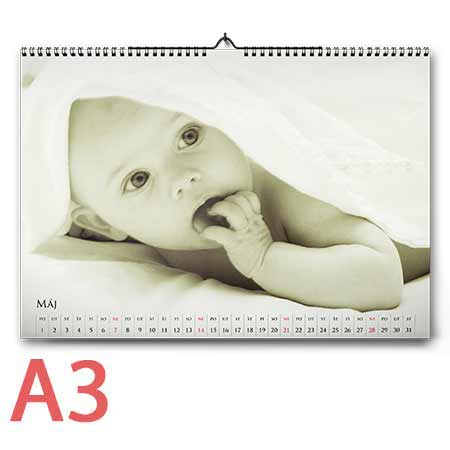 Nástenný fotokalendár mesačný, formát A3 (12 strán + 1 titulná) - orientácia na šírku
