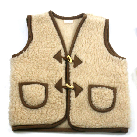 Hnedá detská vesta pre deti vo veku 4-6 rokov