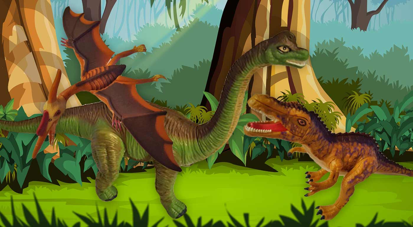 Skladací dinosaurus pre deti