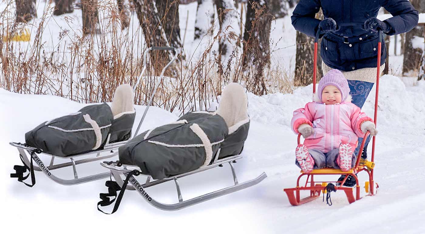 Kovové sánky s fusakom z ovčieho rúna