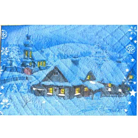 Ručne vyrábaný vianočný pozdrav od zdravotne postihnutých detí  - motív 10