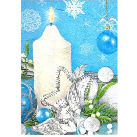 Ručne vyrábaný vianočný pozdrav od zdravotne postihnutých detí  - motív 12