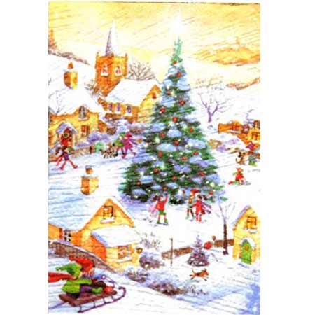 Ručne vyrábaný vianočný pozdrav od zdravotne postihnutých detí  - motív 16