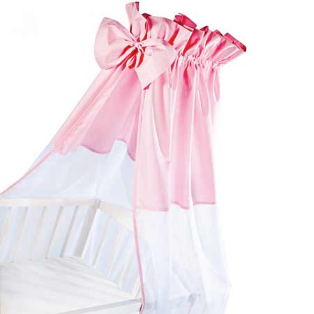 Baldachýn sieťovaný ružový