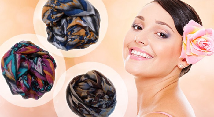 Kašmírová kruhová šatka - pre všetky dámy a slečny, ktoré sa chcú cítiť krásne a teplo v každom počasí.