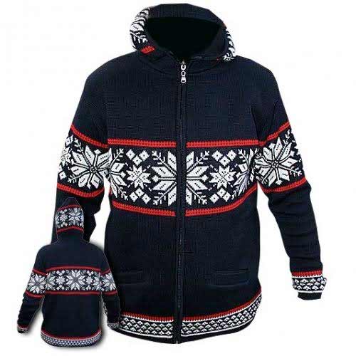 Modrý sveter s kapucňou - veľkosť S