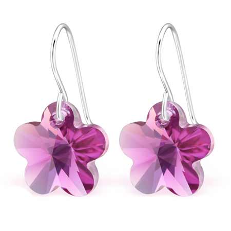 Strieborné náušnice s krištáľmi Swarovski® - model 3