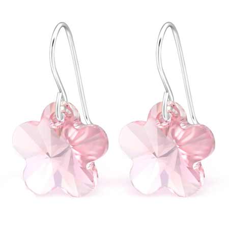 Strieborné náušnice s krištáľmi Swarovski® - model 4