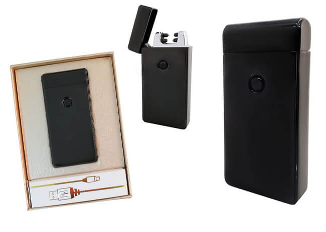 Plazmový zapaľovač s USB nabíjaním - čierny